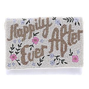Beaded bridal clutch